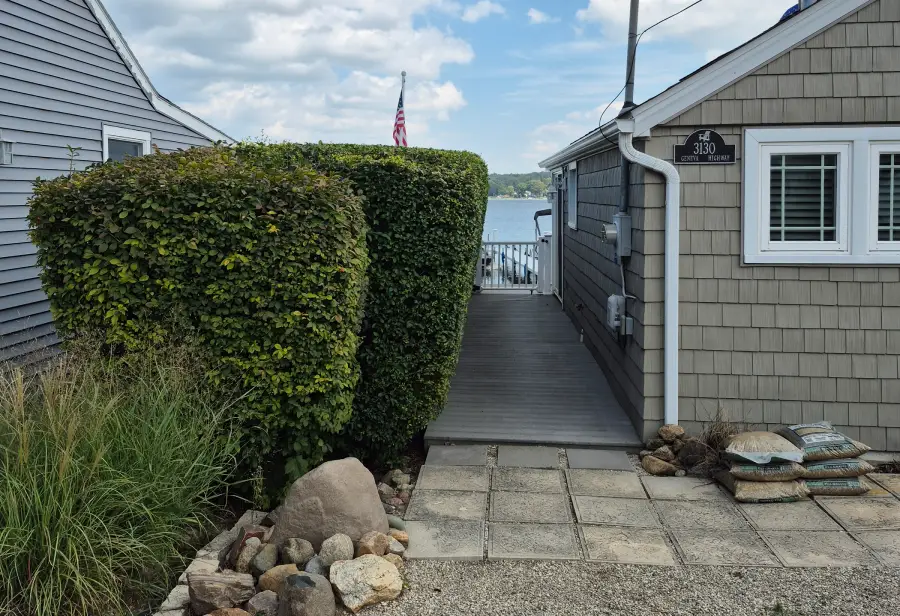 Trimmed hedge in Manitou Beach, Mi
